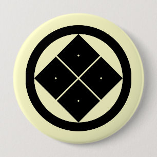 Maruni sumitate yotsume, Japan 10 Cm Round Badge