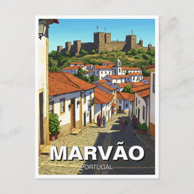 Marvao Portugal Travel Postcard (Front)