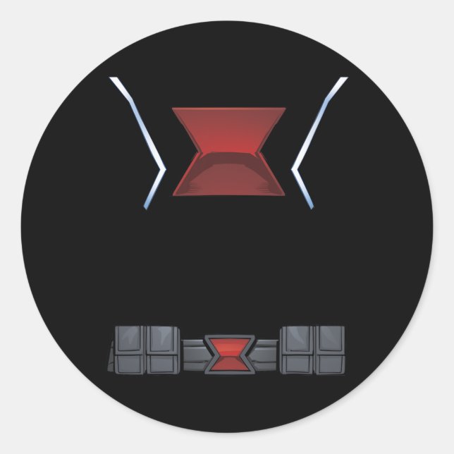 Marvel Avengers Clic Halloween Black Widow Costume Classic Round Sticker (Front)
