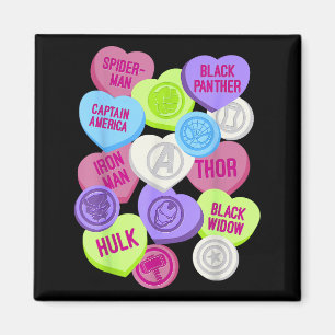 Marvel Avengers Symbols Candy Hearts Valentines Da Magnet