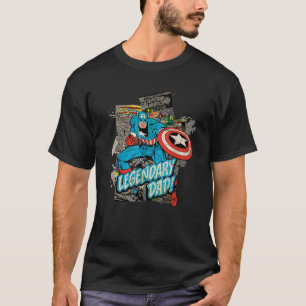 Marvel Captain America Legendary Dad Father s Day T-Shirt