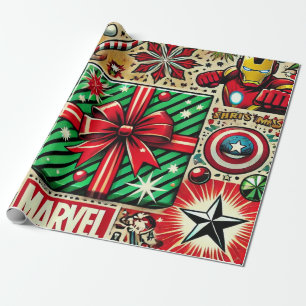 marvel christmas wrapping paper