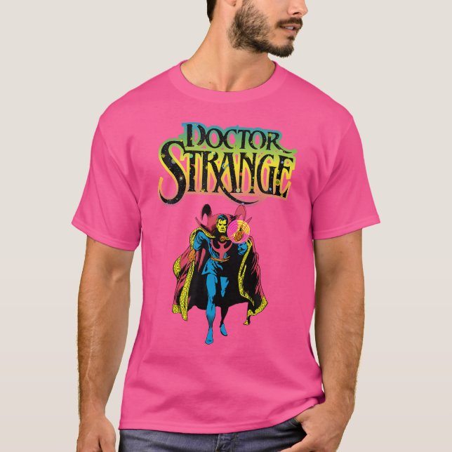 Marvel Comics Retro Classic Dr. Strange Colourful  T-Shirt (Front)