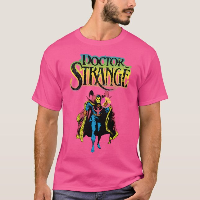 Marvel Comics Retro Classic Dr. Strange Colourful  T-Shirt (Front)