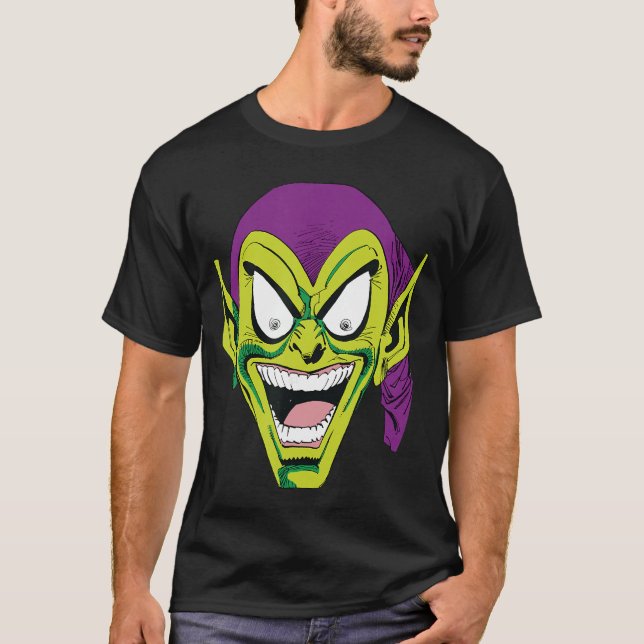 Marvel Comics Retro Green Goblin Spidey Villain Bi T-Shirt (Front)