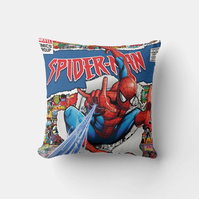marvel comics  spider man Throw Pillow (Front)