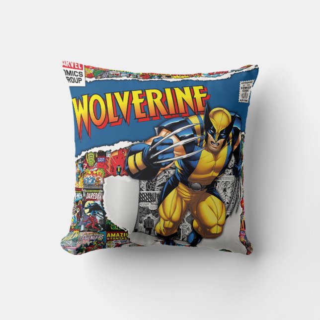 marvel comics  Wolverine  Throw Pillow (Front)
