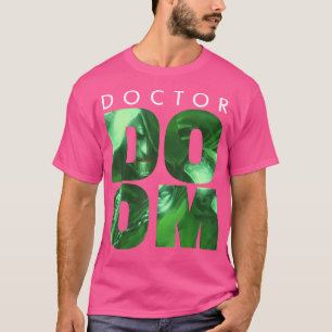 Marvel Doctor Doom Large Stacked Portrait Fill Tex T-Shirt