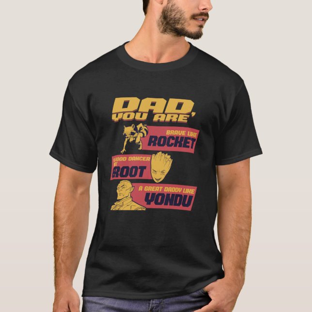 Marvel Guardians Of The Galaxy Rocket Yondu Father T-Shirt (Front)