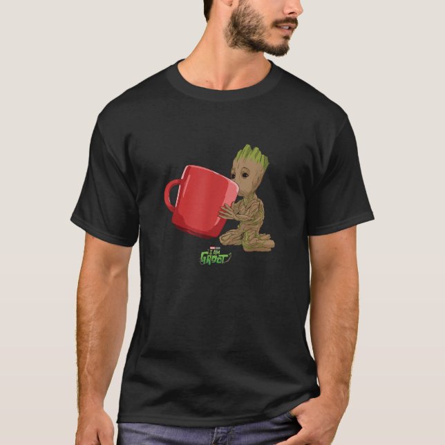 Marvel I Am Groot Big Red Mug Groot Poster  T-Shirt (Front)