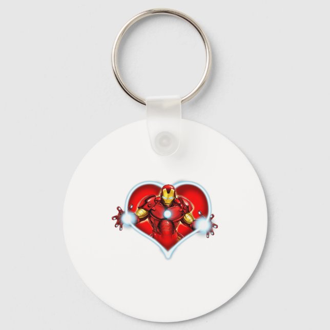 Marvel Iron Man Heart Blaster Glow Valentine Graph Key Ring (Front)