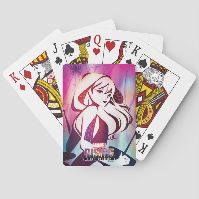 Marvel Rising | Ghost-Spider Stylised Graphic Playing Cards (Back)