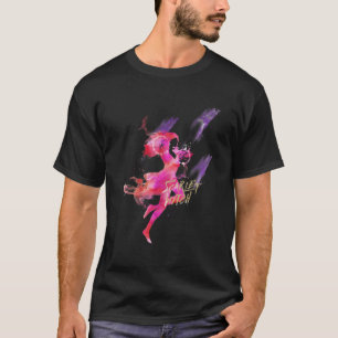 Marvel Scarlet Witch Silhouette Watercolor Poster T-Shirt