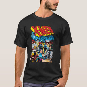 Marvel X-Men 80's Style Colourful Group Shot Poste T-Shirt
