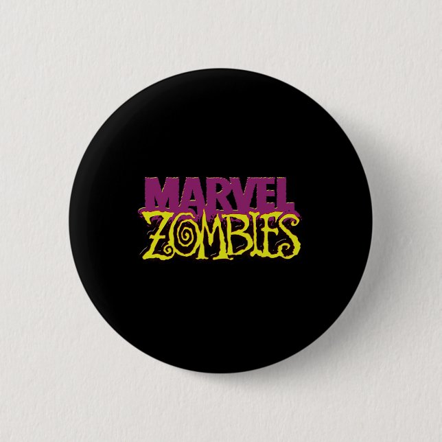 Marvel Zombies Official Colour Logo Halloween  6 Cm Round Badge (Front)