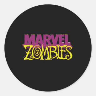 Marvel Zombies Official Colour Logo Halloween Classic Round Sticker