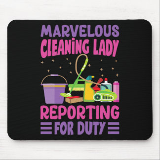 Marvellous Cleaning Lady Reporting For Duty - Funn Mouse Mat