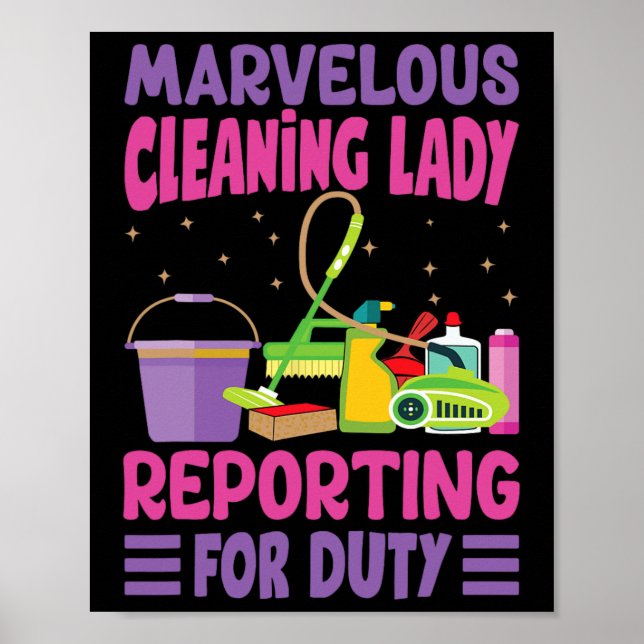 Marvellous Cleaning Lady Reporting For Duty - Funn Poster (Front)