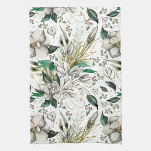Marvellous Magnolias Floral Kitchen Towel