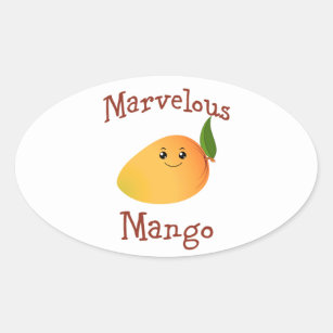 Marvellous Mango Oval Sticker