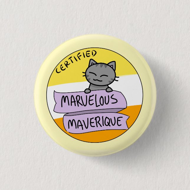 Marvellous Maverique 3 Cm Round Badge (Front)