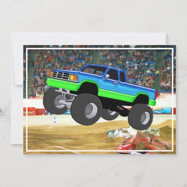 Marvellous Monster Truck in the Arena Invitation (Front)