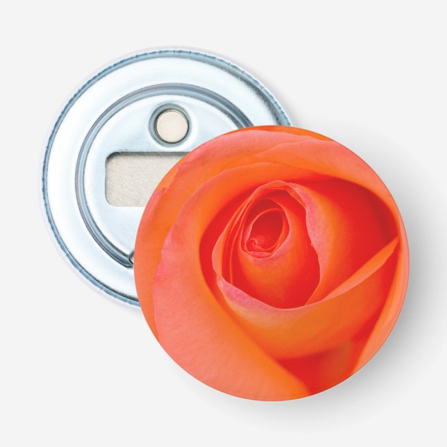 Marvellous Orange Rose Bud Bottle Opener (Front)