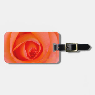 Marvellous Orange Rose Bud Luggage Tag