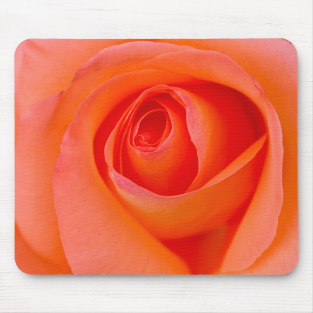 Marvellous Orange Rose Bud Mouse Mat (Front)