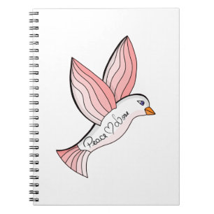 Marvellous Peace and Love Dove Notebook
