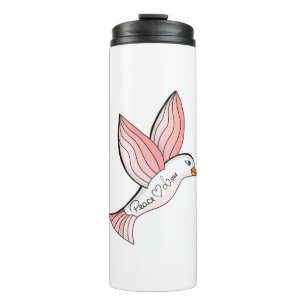 Marvellous Peace and Love Dove Thermal Tumbler