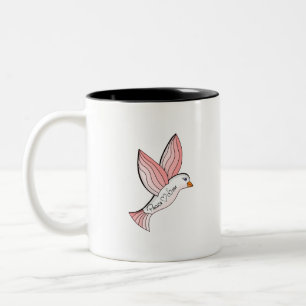 Marvellous Peace and Love Dove Two-Tone Coffee Mug