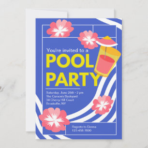 Marvellous Pool Party Invitation