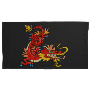 Marvellous Red Oriental Dragon Pillowcase