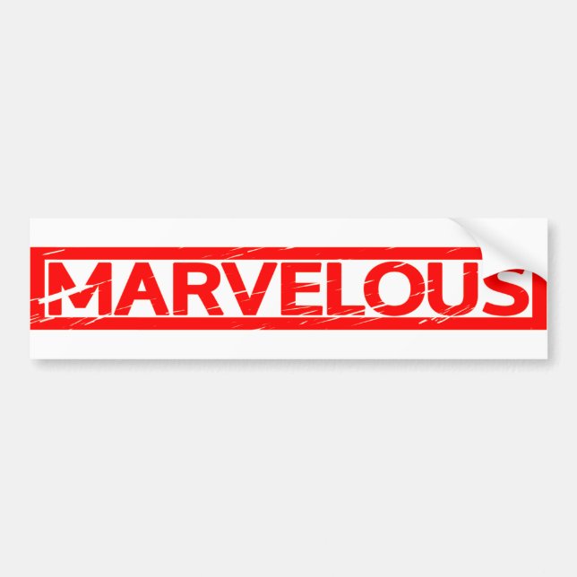 Marvellous Stamp Bumper Sticker (Front)