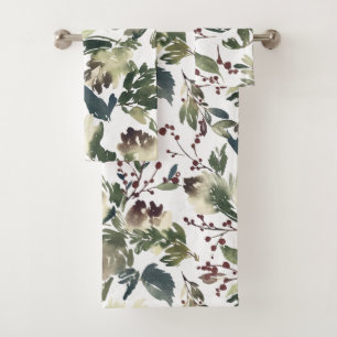 Marvellous Winter Foliage Bath Towels