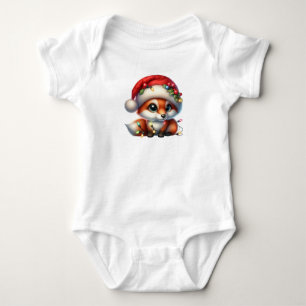 Marvelous Christmas Fox Baby Bodysuit