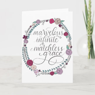 Marvelous, Infinite, Matchless Grace || Hymn Lyric Card