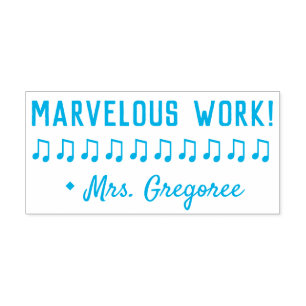 "MARVELOUS WORK!" Acknowledgement Rubber Stamp