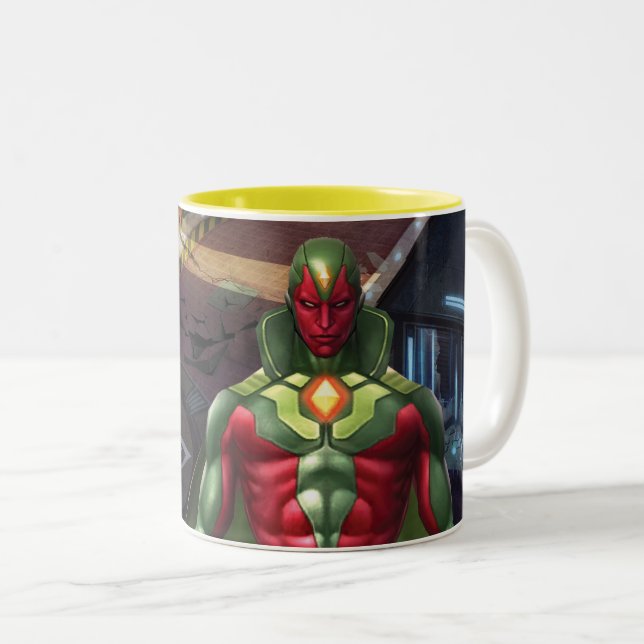 Marvel's Future Fight | Vision Two-Tone Coffee Mug (Front Right)