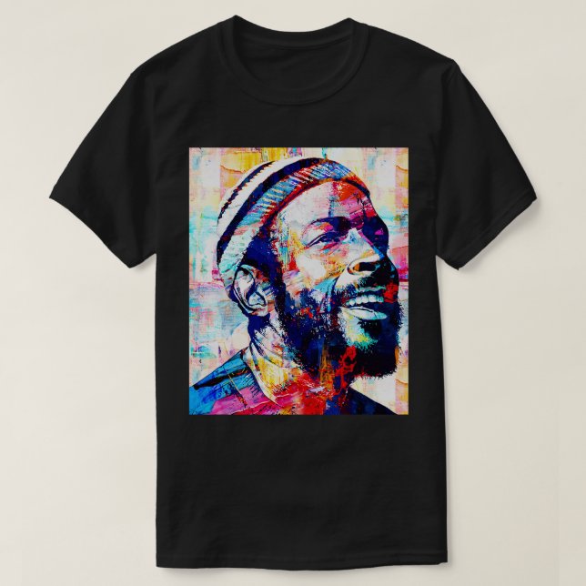 Marvin Gaye Abstract Paintings Crewneck Sweatshirt T-Shirt (Design Front)