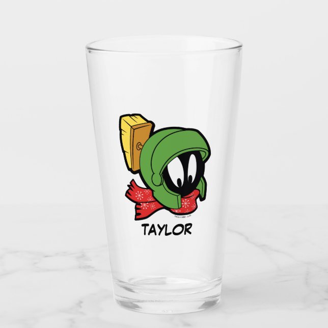MARVIN MARTIAN™ "Outta This World" Holiday Glass (Front)