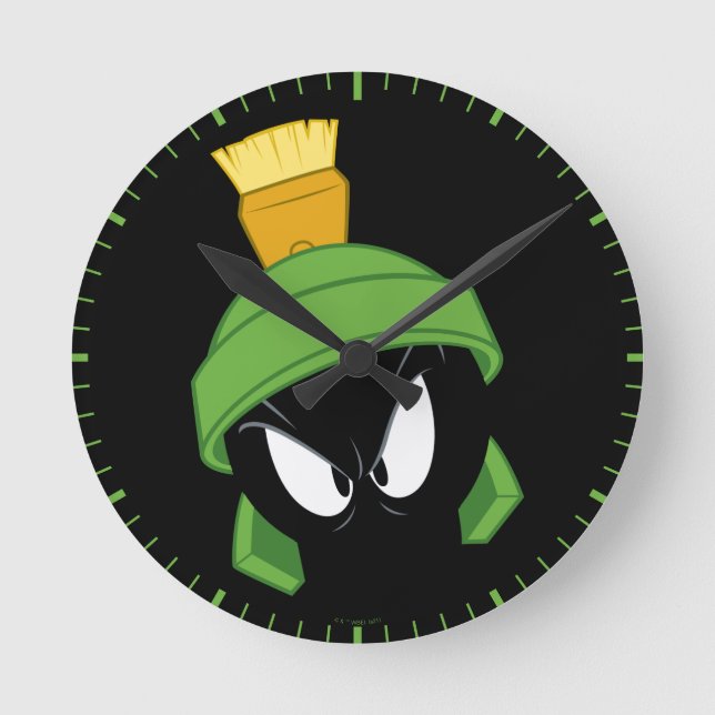 MARVIN THE MARTIAN™ Angry Face Round Clock (Front)