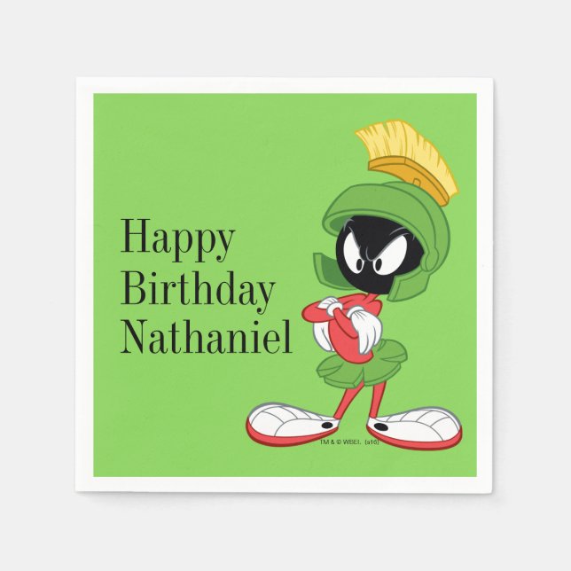 MARVIN THE MARTIAN™ | Arms Crossed Napkin (Front)