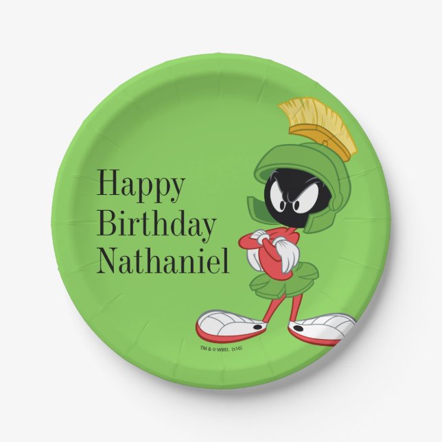 MARVIN THE MARTIAN™ | Arms Crossed Paper Plate (Front)