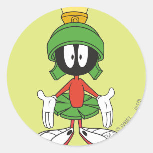 MARVIN THE MARTIAN™ Arms Open Classic Round Sticker