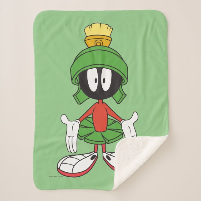 MARVIN THE MARTIAN™ Arms Open Sherpa Blanket (Front)