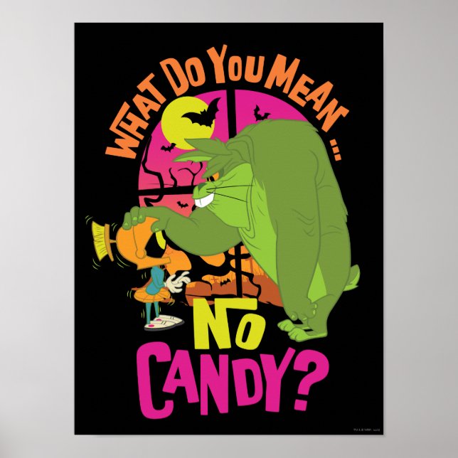 MARVIN THE MARTIAN™ & BUGS BUNNY™ "No Candy" Poster (Front)