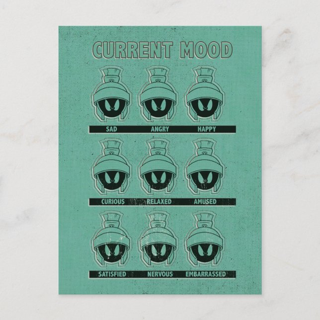 MARVIN THE MARTIAN™ Current Mood Chart Postcard (Front)