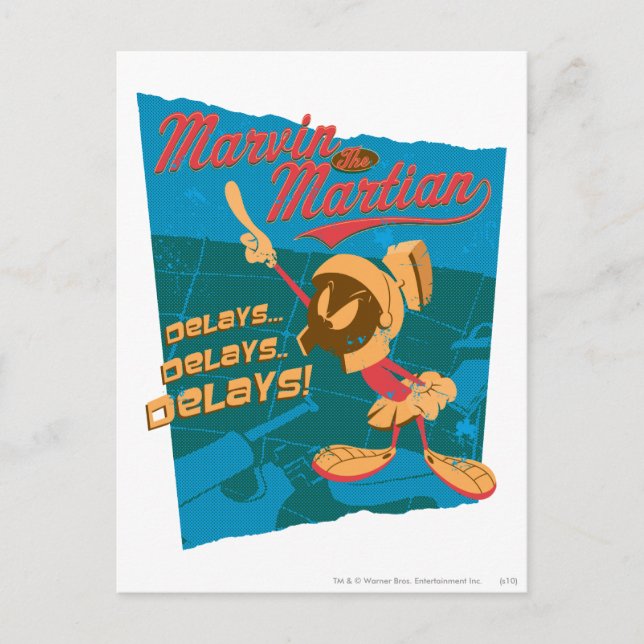 MARVIN THE MARTIAN™ Delays...Delays...Delays! Postcard (Front)